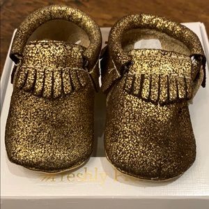Freshly Picked Glitzy Gold Moccasin